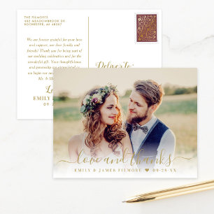 Postal Amor y gracias Boda de oro.