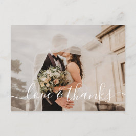 Postal Amor Y Gracias Boda Foto Gracias