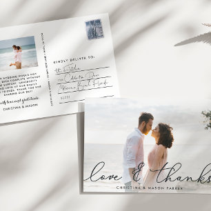 Postal Amor y gracias   Foto Boda Gracias