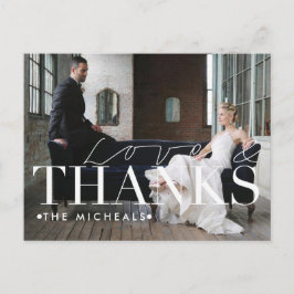 Postal Amor Y Gracias | Nombre y foto personalizados Grac