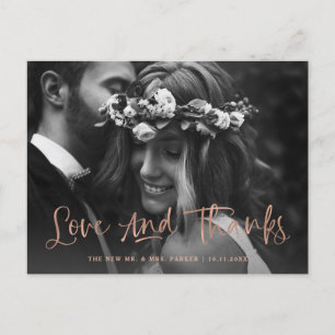 Postal Amor y gracias Rosa Boda de Oro Gracias
