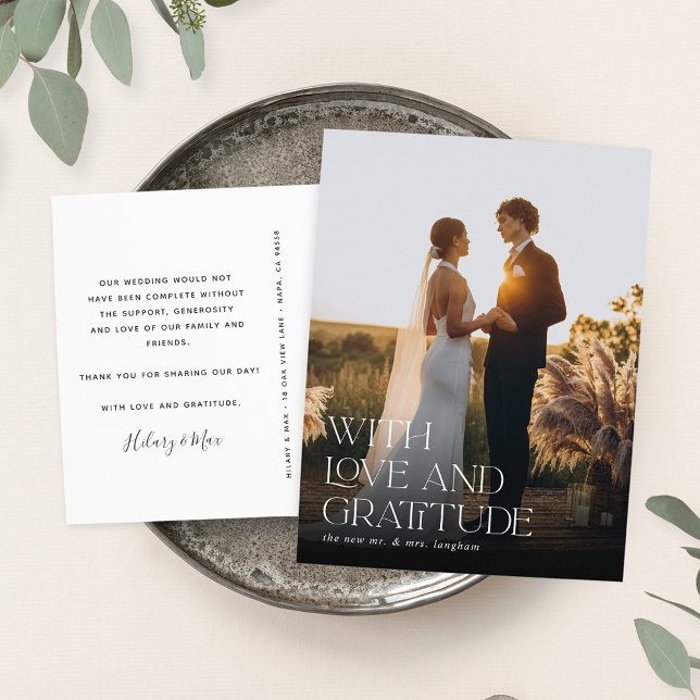 Postal Amor y Gratitud | Foto de Boda Agradecimiento (Subido por el creador)
