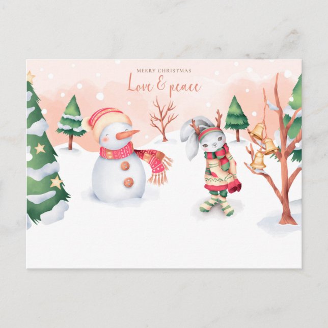 Postal Amor y paz (Anverso)