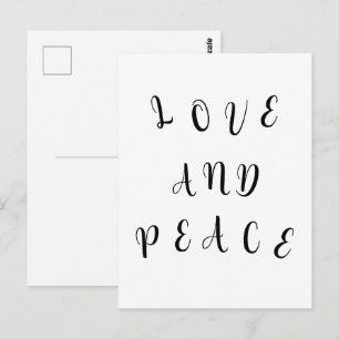 Postal Amor y Paz Lindos
