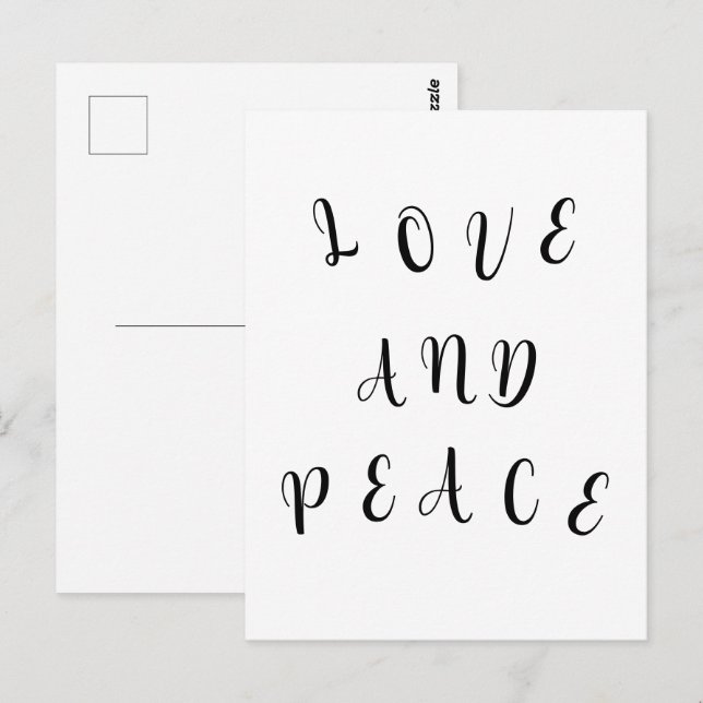 Postal Amor y Paz Lindos (Anverso / Reverso)