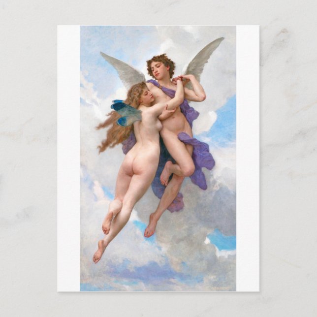 Postal Amor y Psique, Bouguereau (Anverso)