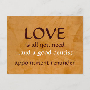 Postal Amor Y Un Buen Dentista