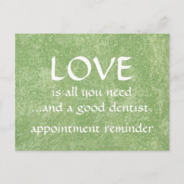 Postal Amor Y Un Buen Dentista (Anverso)