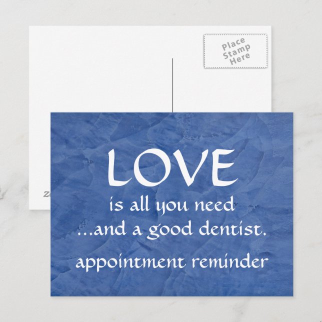 Postal Amor Y Un Buen Dentista (Anverso / Reverso)