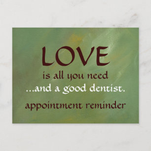 Postal Amor Y Un Buen Dentista