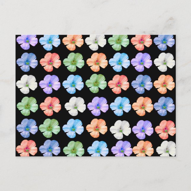POSTAL AMORES DE FLORES  (Anverso)