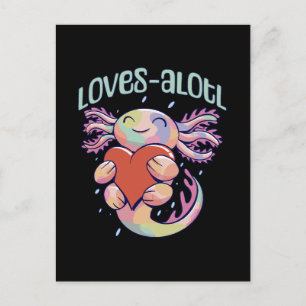 Postal Amores románticos - ajolote feliz