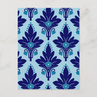 POSTAL AMOROSO DAMASK: AZUL EN AZUL