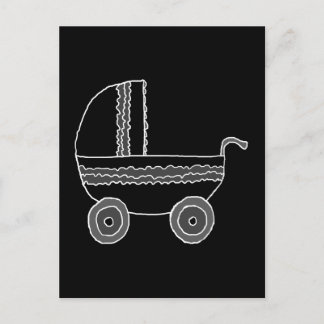 Postal Amortiguador de bebé blanco y negro.