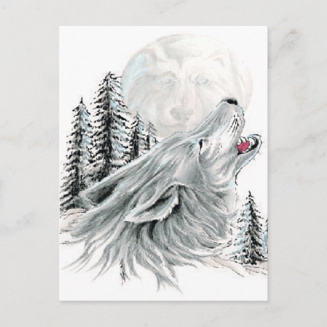 Postal Amortiguando en la cara de la luna (Anverso)