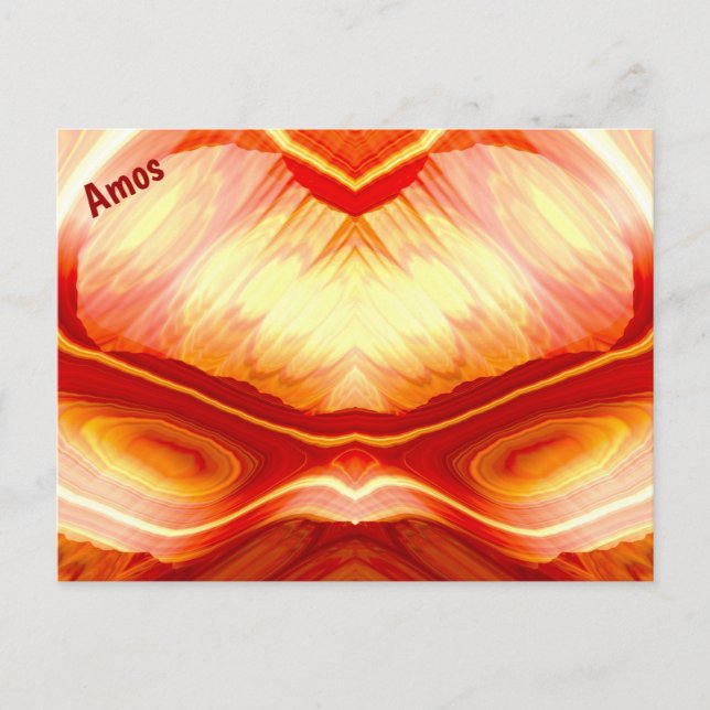 Postal AMOS ~ 3D Modelo de diseño fractal ~ Postcard (Anverso)