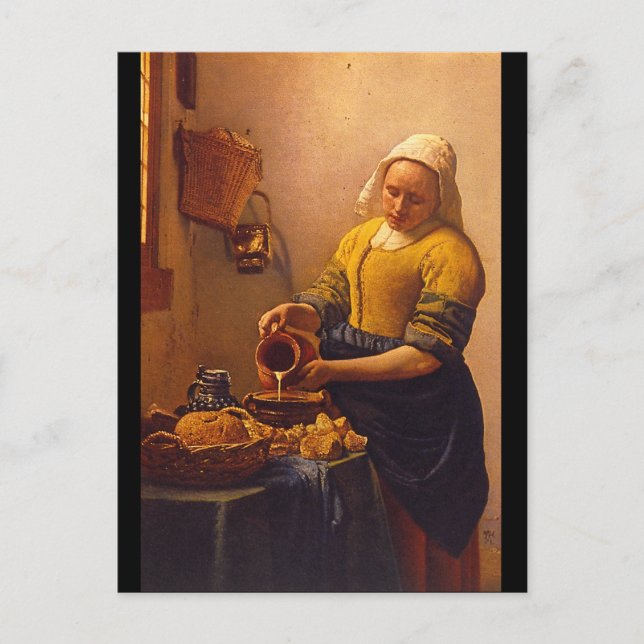 Postal amos de Kuchenmagd', enero Vermeer_Dutch (Anverso)