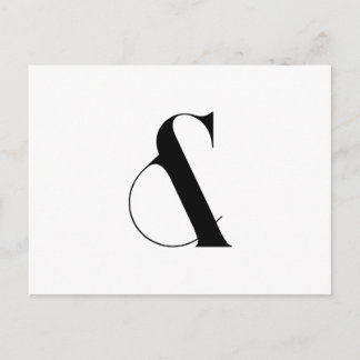 Postal Ampersand y arte moderno Minimalista