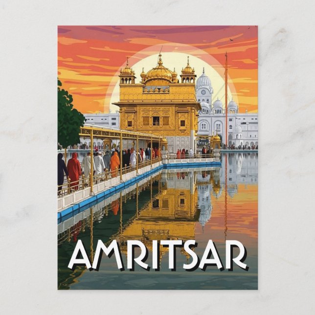 Postal Amritsar Golden Temple India (Anverso)