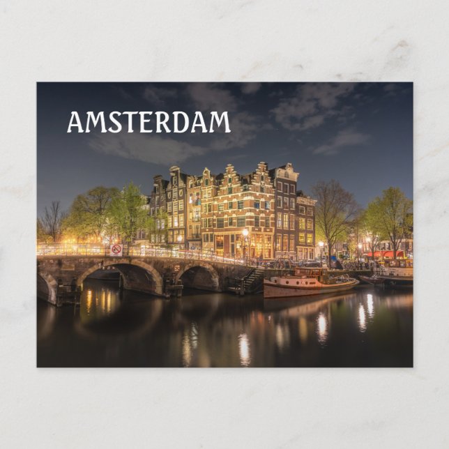Postal Amsterdam Canal (Anverso)