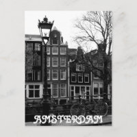 Amsterdam Canal Bike Black and White