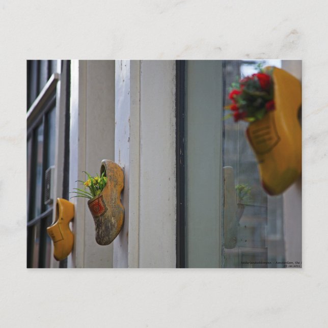 Postal Amsterdam - Clogs de madera (Anverso)