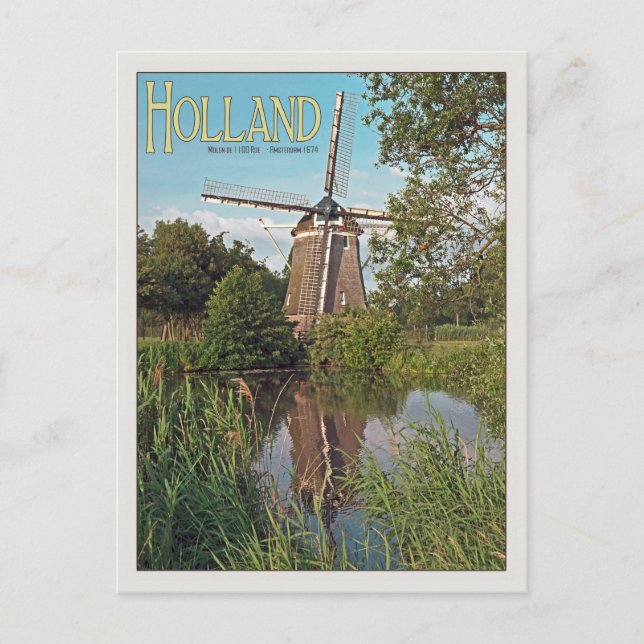 Postal Amsterdam - De 1100 Roe Windmill.jpg (Anverso)