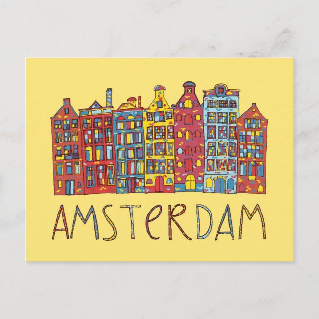 Postal Amsterdam en mosaico (Anverso)