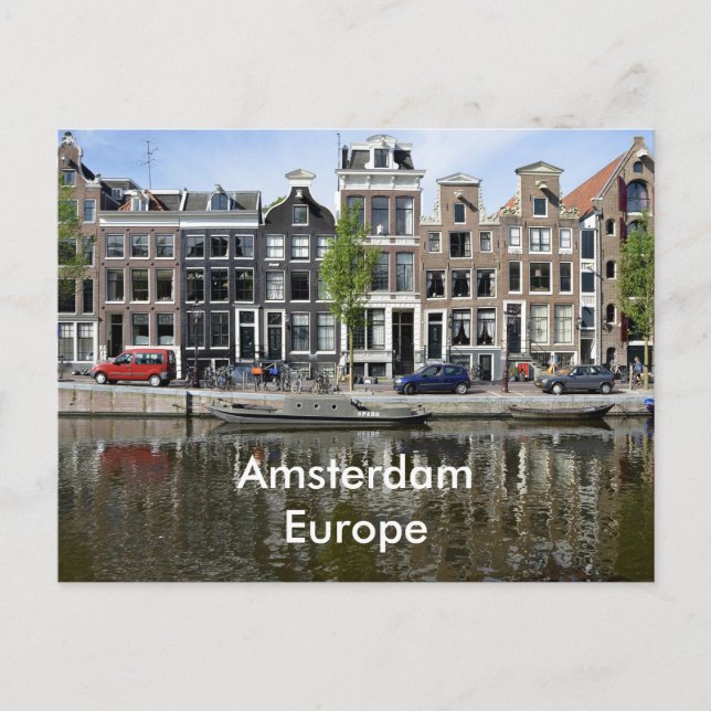 Postal Ámsterdam Europa Viaje de cosecha añada (Anverso)