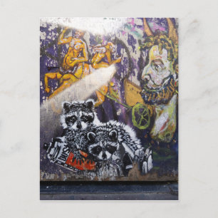 Postal Ámsterdam Graffiti Street Art Nr. 1 - Raccoon