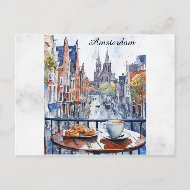 Postal Amsterdam Holanda Canal Dutch Travel (Anverso)