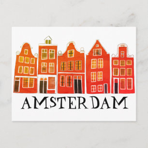Postal Amsterdam Holland Canal House Viajes Europa