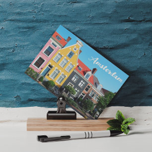 Postal Amsterdam Holland Houses Travel Europe