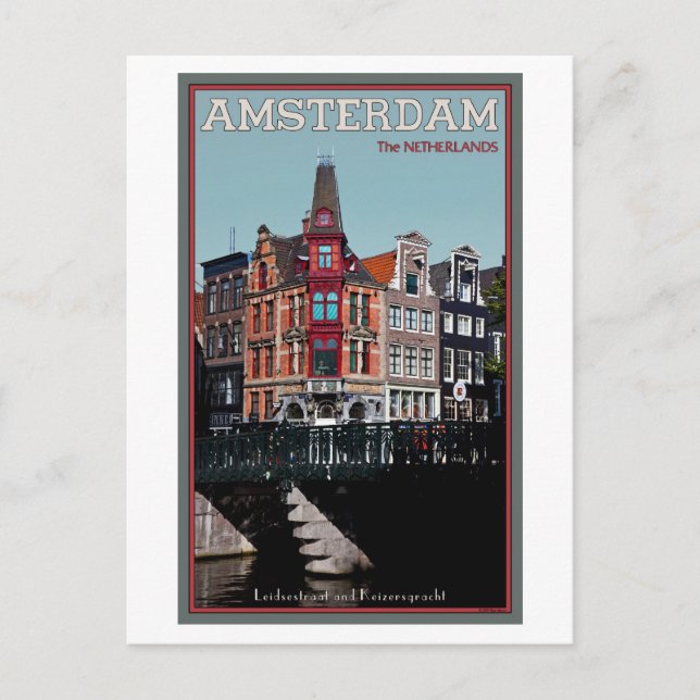 Postal Amsterdam - Leidsestraat - Keizersgracht (Anverso)