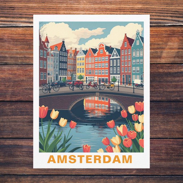 Postal Amsterdam Netherlands City Travel Bicycle (Amsterdam Netherlands City Travel Bicycle Postcard
)