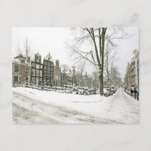 Postal Ámsterdam nevada en los Países Bajos