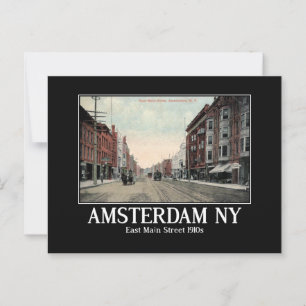 Postal Amsterdam NY Main St Montgomery County 1910