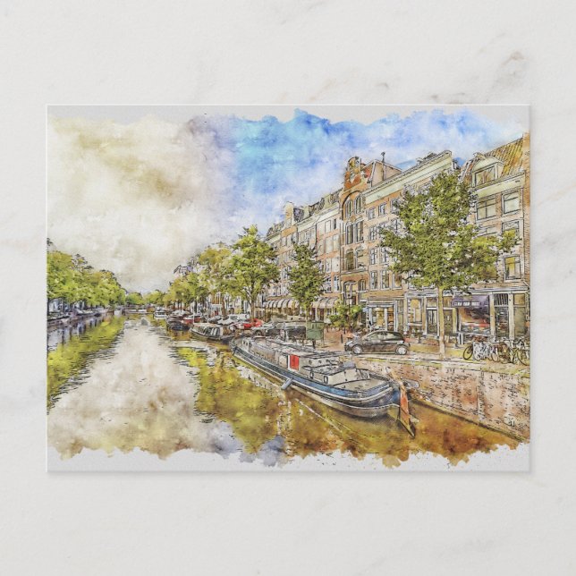 postal Amsterdam, Países Bajos (Anverso)