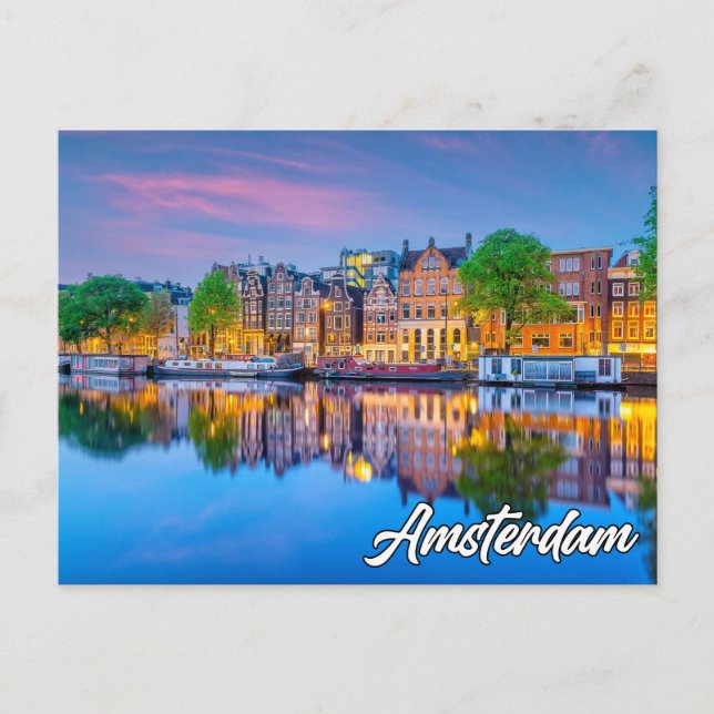 Postal Ámsterdam, Países Bajos (Anverso)
