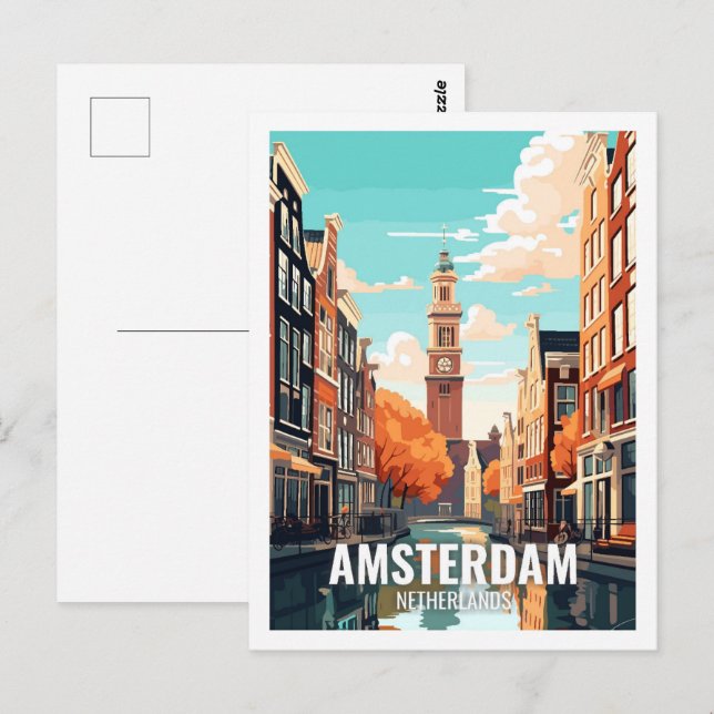 Postal Ámsterdam Países Bajos (Anverso / Reverso)