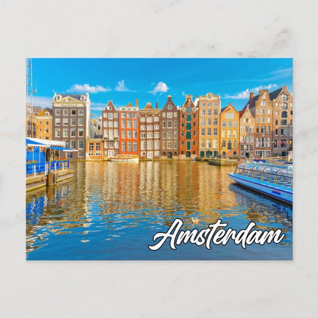 Postal Ámsterdam, Países Bajos (Anverso)