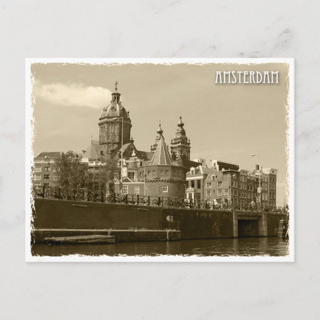 Postal Ámsterdam, Países Bajos (Anverso)