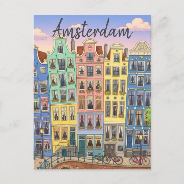 Postal Ámsterdam Países Bajos (Anverso)
