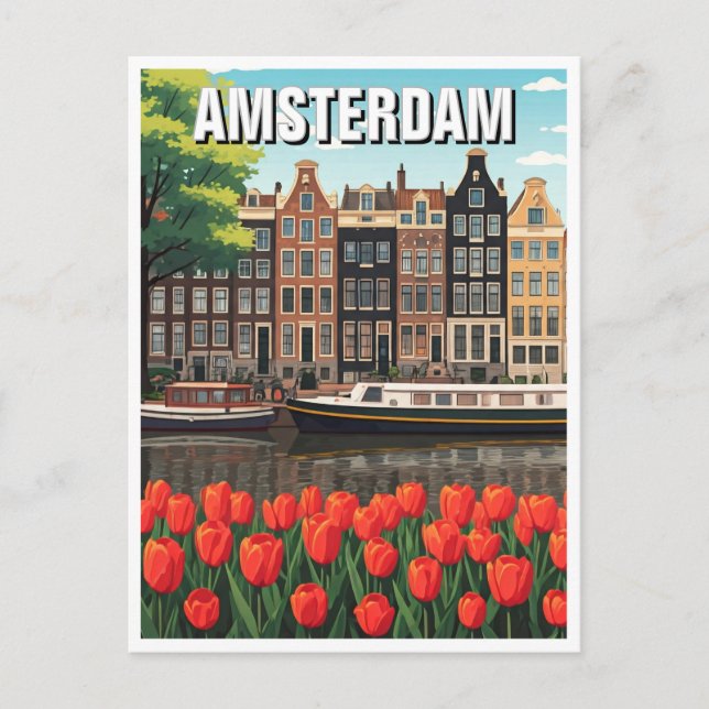 Postal Ámsterdam Países Bajos (Anverso)