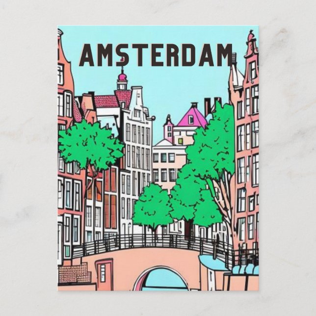 Postal Ámsterdam Países Bajos (Anverso)