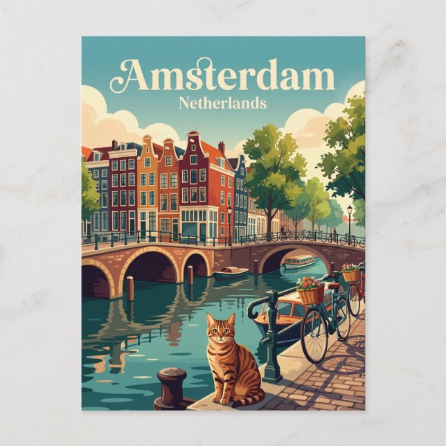 Postal Ámsterdam Países Bajos (Anverso)