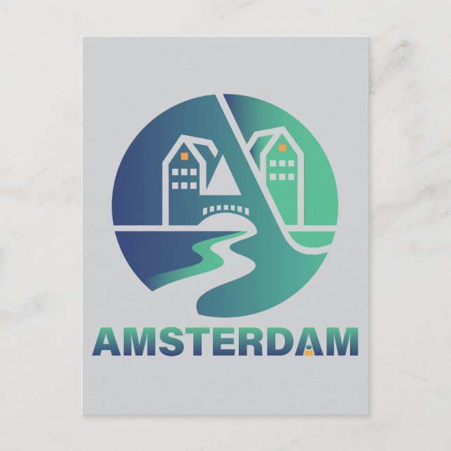 Postal Ámsterdam Países Bajos Europa (Anverso)