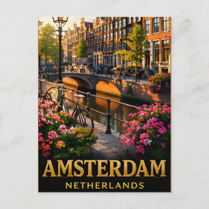 Postal 📍 Ámsterdam Países Bajos Recuerdo de viaje para t