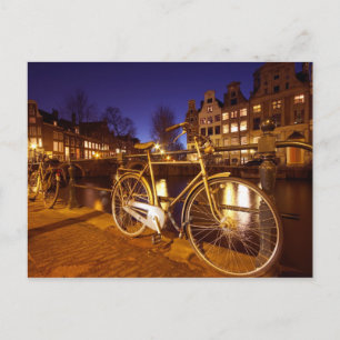 Postal Ámsterdam por la noche en Ámsterdam Países Bajos
