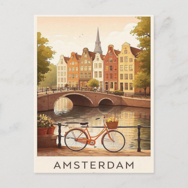 Postal Amsterdam. Postcard (Anverso)